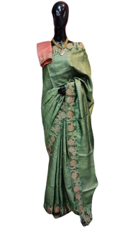 Tussar silk cotwork saree SILK ZONE